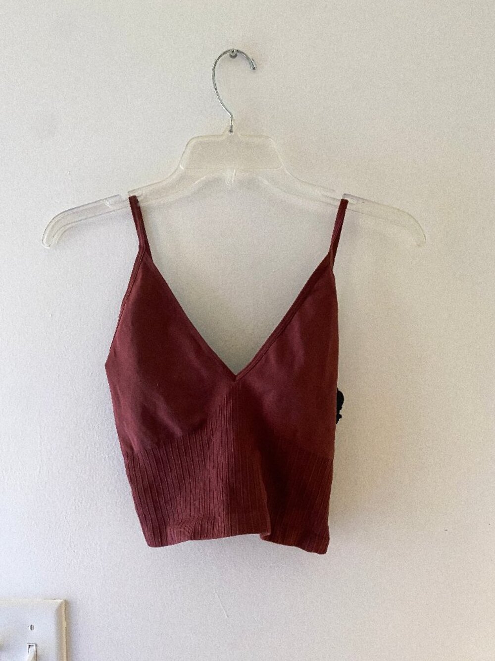 NWT La Petite Garçonne Hagen Seamless Ribbed Bralette Crop Top